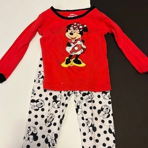 Disney 4T Girls Toddler Minnie Mouse Pajama Set